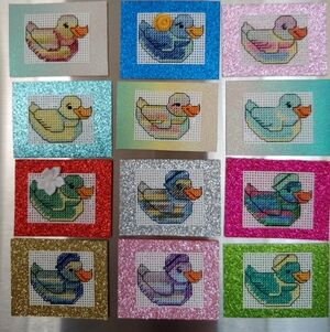 Have a Quacker! Colorful Duck Hand Stitched Cards